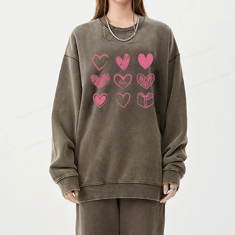 Pagewings To Love And Learn How To Be Loved Unisex Washed Sweatshirt