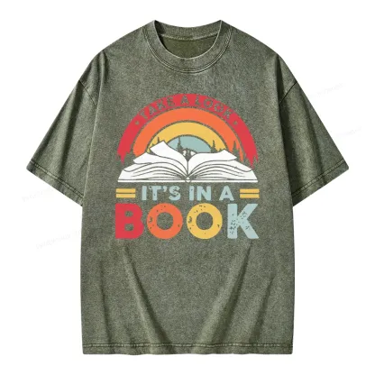 Pagewings Take A Look It's In A Book Unisex Washed T-shirt