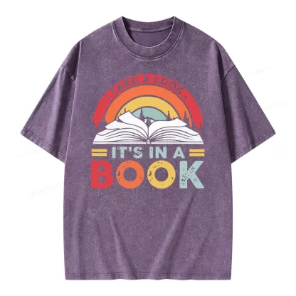 Pagewings Take A Look It's In A Book Unisex Washed T-shirt