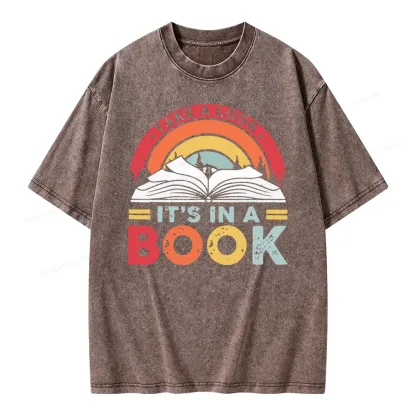 Pagewings Take A Look It's In A Book Unisex Washed T-shirt