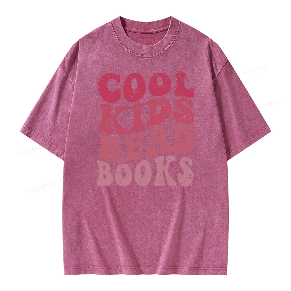 Pagewing Library Reader Book Nerd Unisex Washed T-shirt