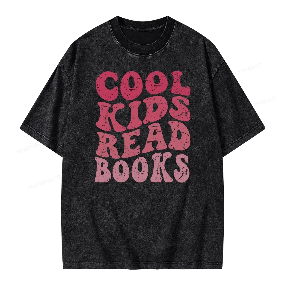 Pagewing Library Reader Book Nerd Unisex Washed T-shirt