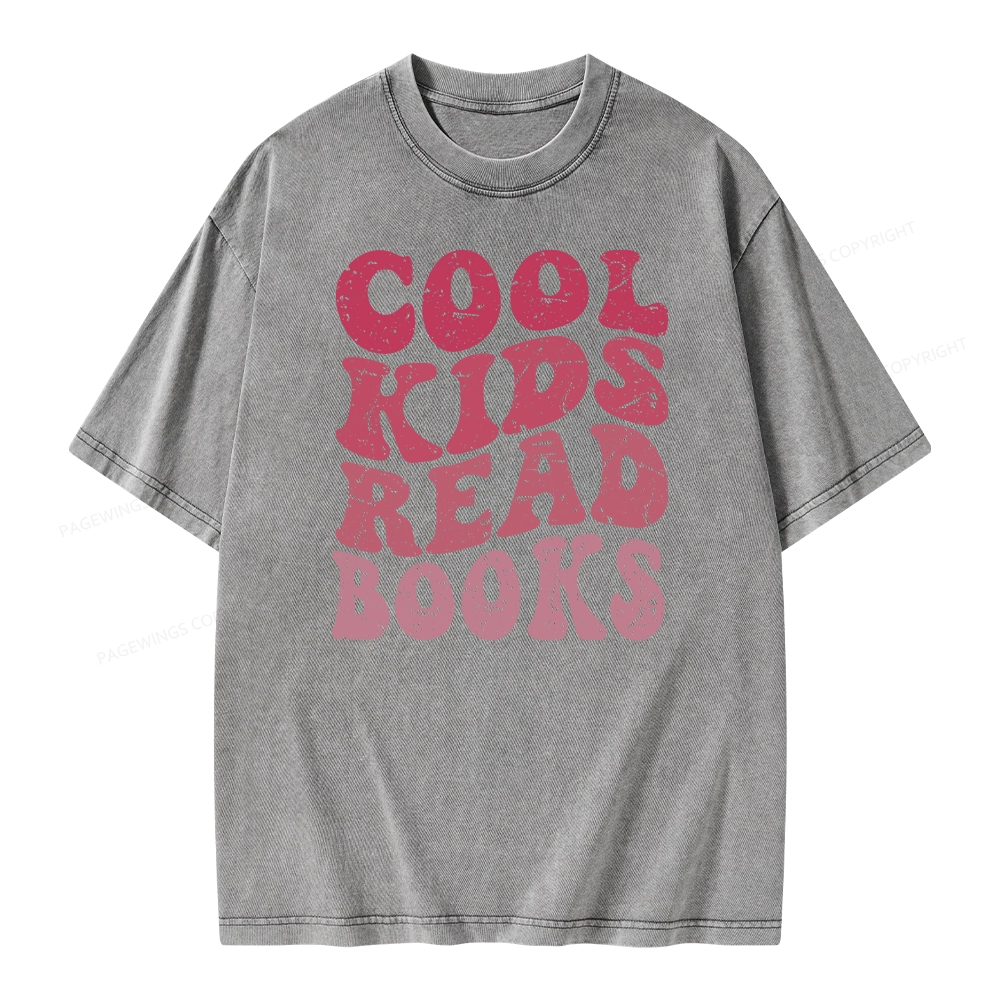 Pagewing Library Reader Book Nerd Unisex Washed T-shirt