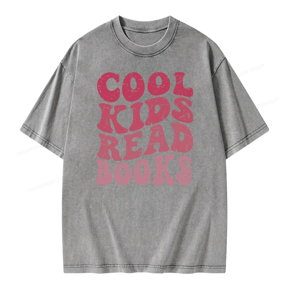 Pagewing Library Reader Book Nerd Unisex Washed T-shirt
