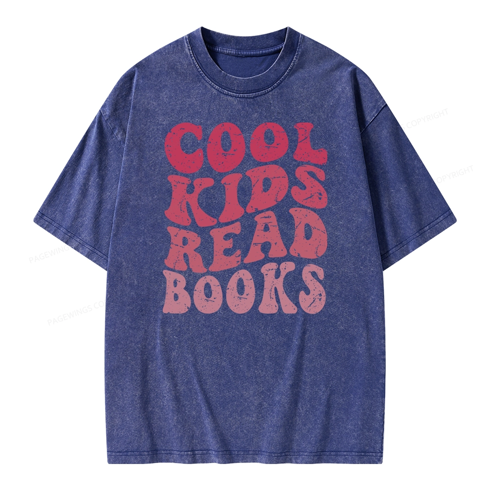 Pagewing Library Reader Book Nerd Unisex Washed T-shirt