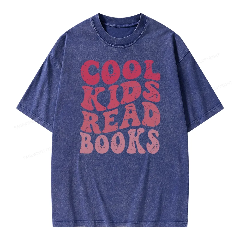 Pagewing Library Reader Book Nerd Unisex Washed T-shirt