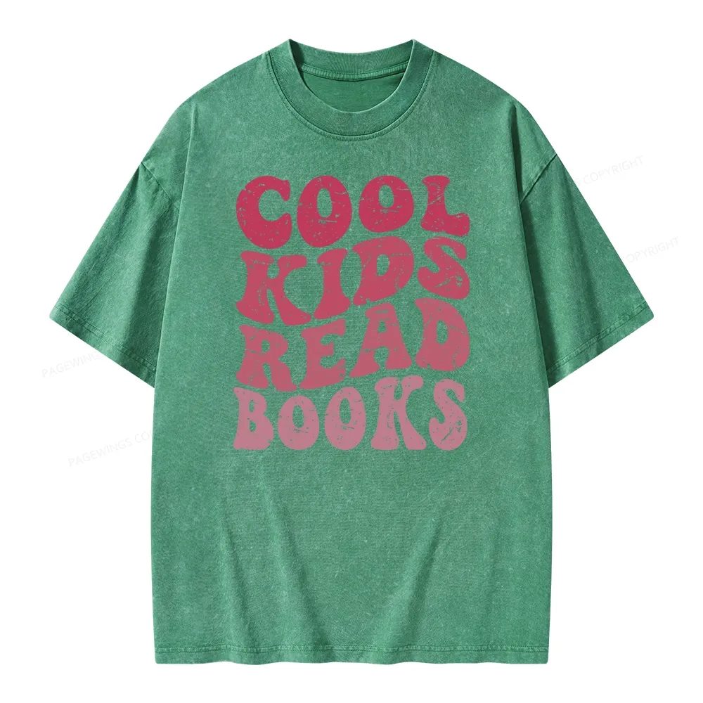 Pagewing Library Reader Book Nerd Unisex Washed T-shirt