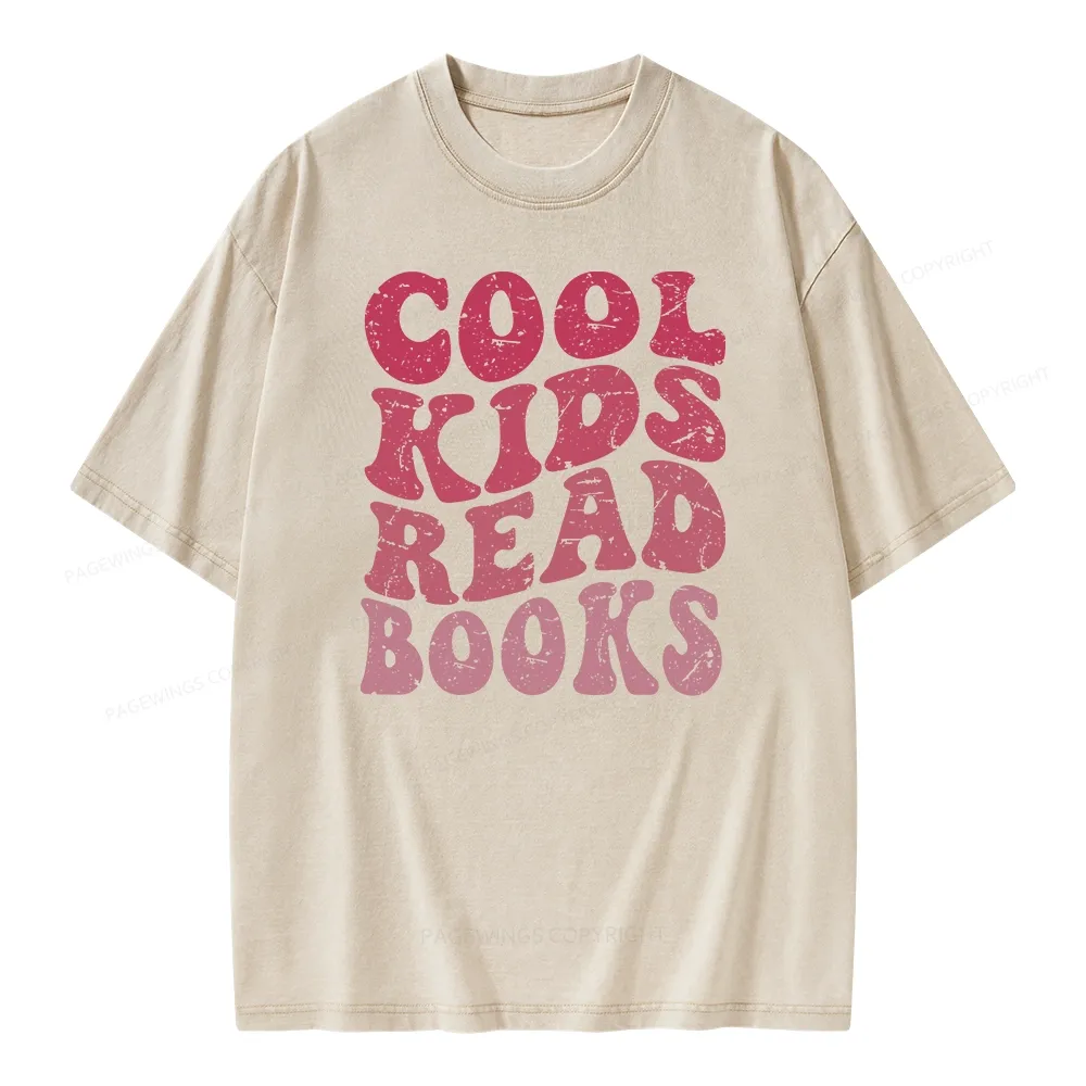 Pagewing Library Reader Book Nerd Unisex Washed T-shirt
