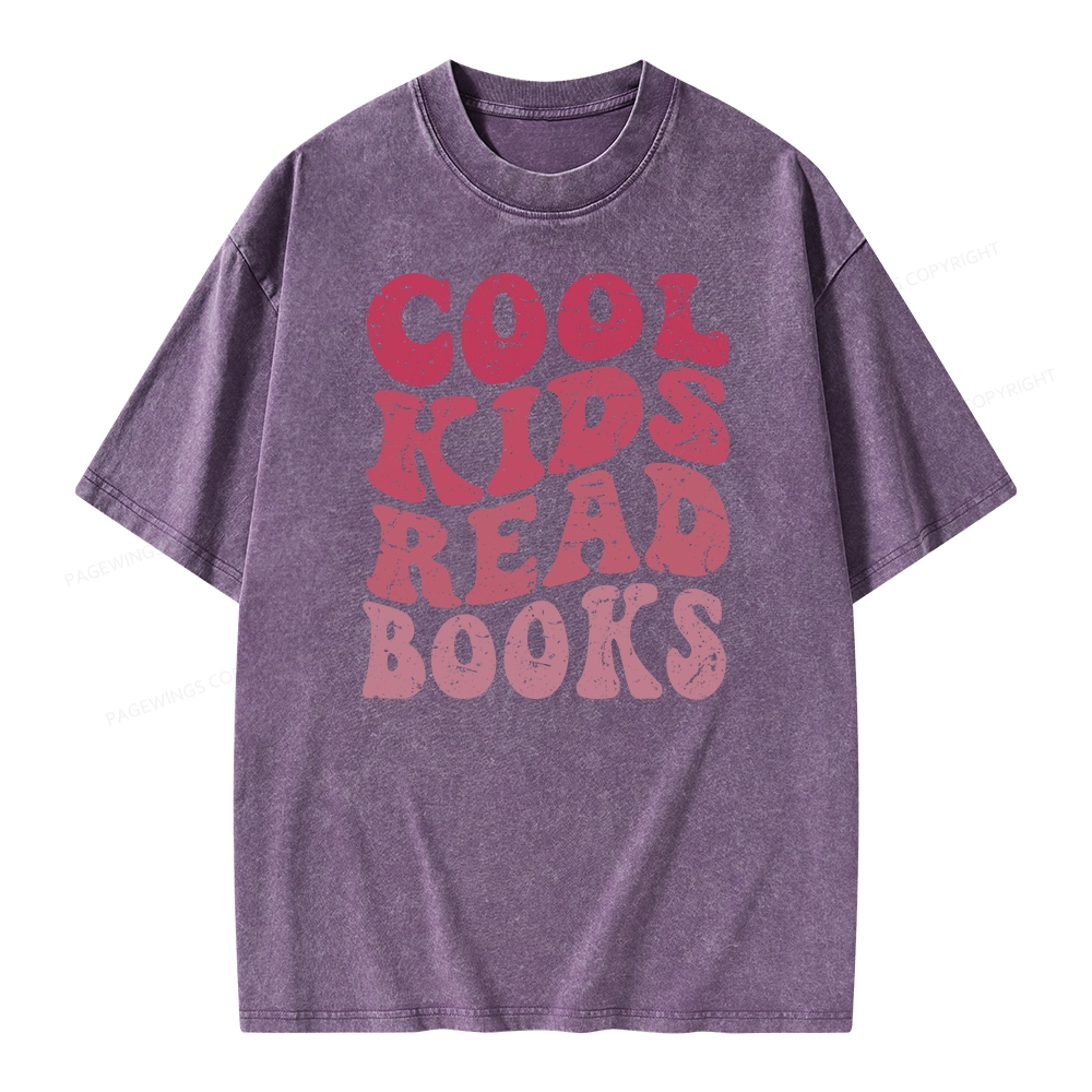 Pagewing Library Reader Book Nerd Unisex Washed T-shirt