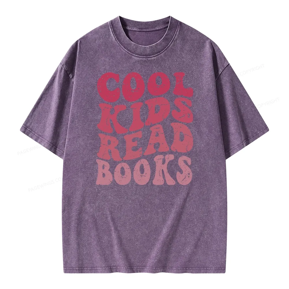 Pagewing Library Reader Book Nerd Unisex Washed T-shirt