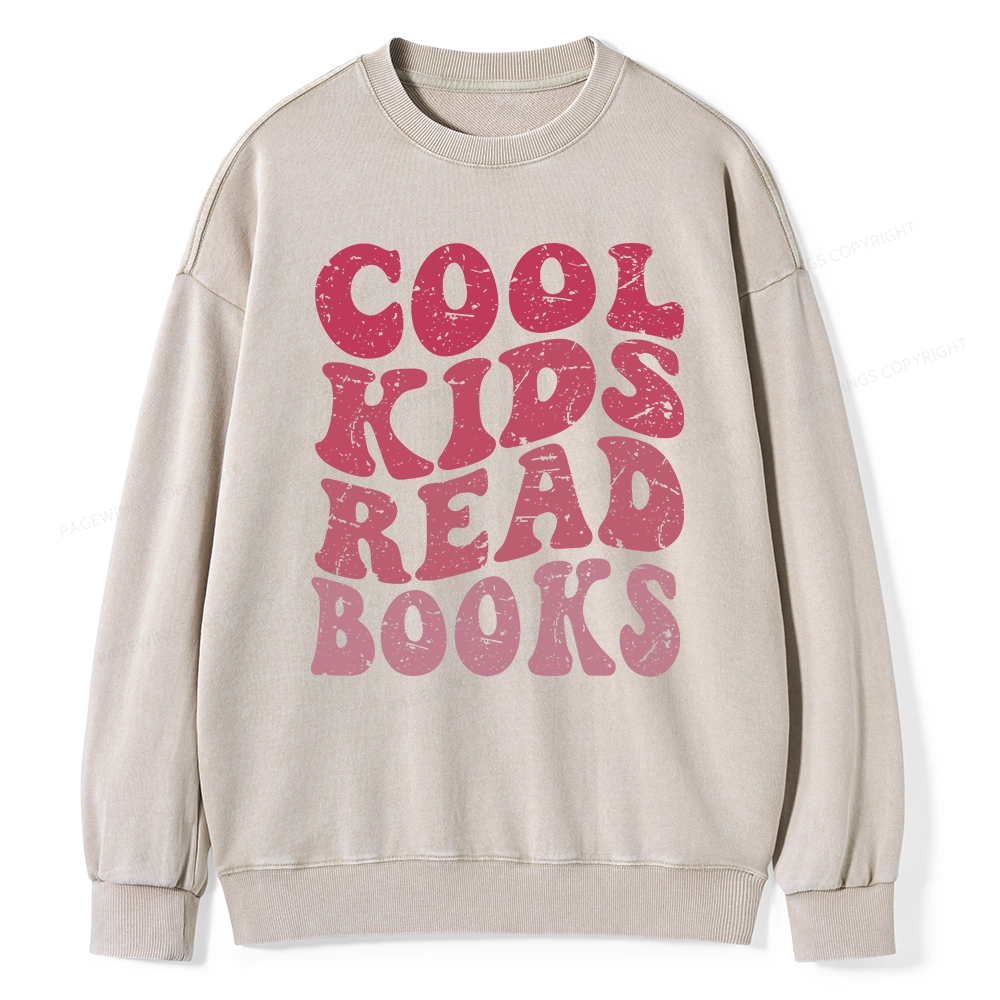 Pagewing Library Reader Book Nerd Unisex Washed Sweatshirt