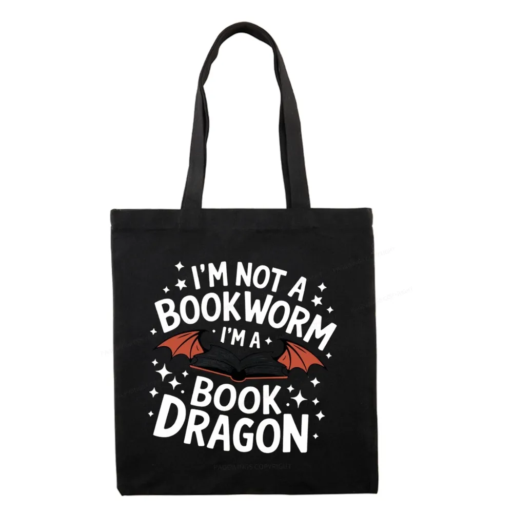 Pagewings I'm Not A Bookworm I'm A Book Dragon Tote Bag