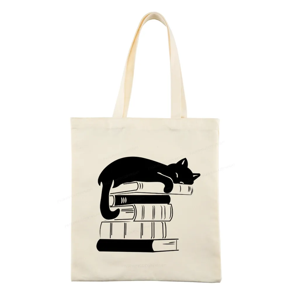 Pagewings Books And Cats Tote Bag