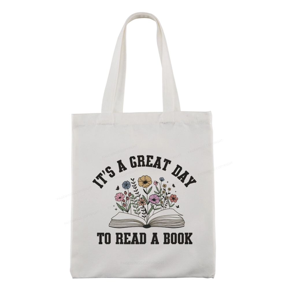 Pagewings It's Great Day to Read a Book Tote Bag