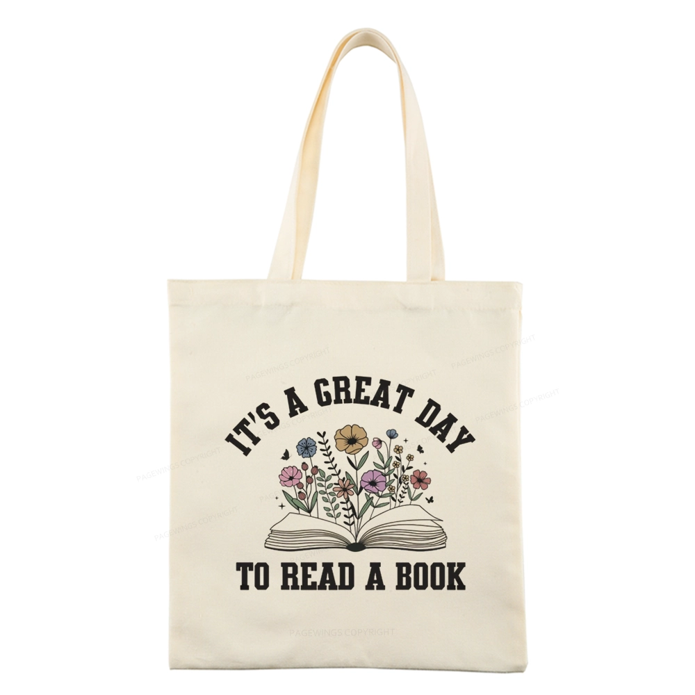 Pagewings It's Great Day to Read a Book Tote Bag