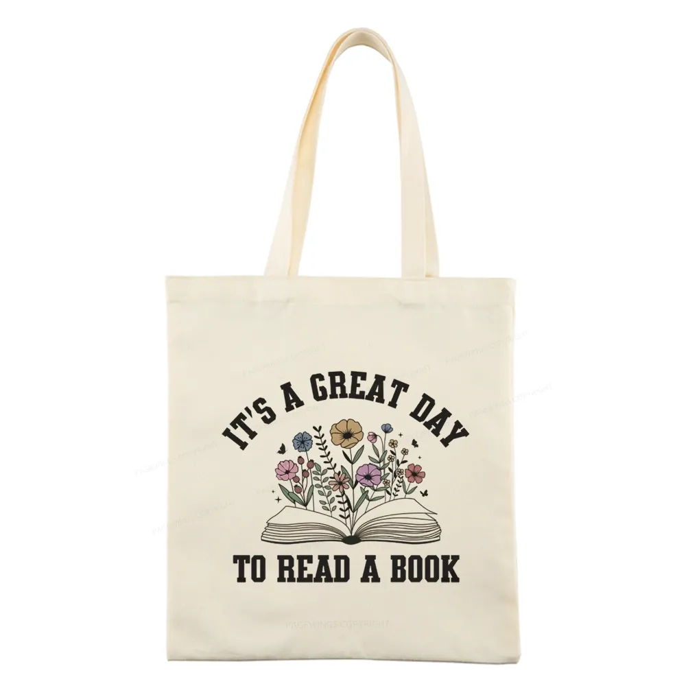Pagewings It's Great Day to Read a Book Tote Bag