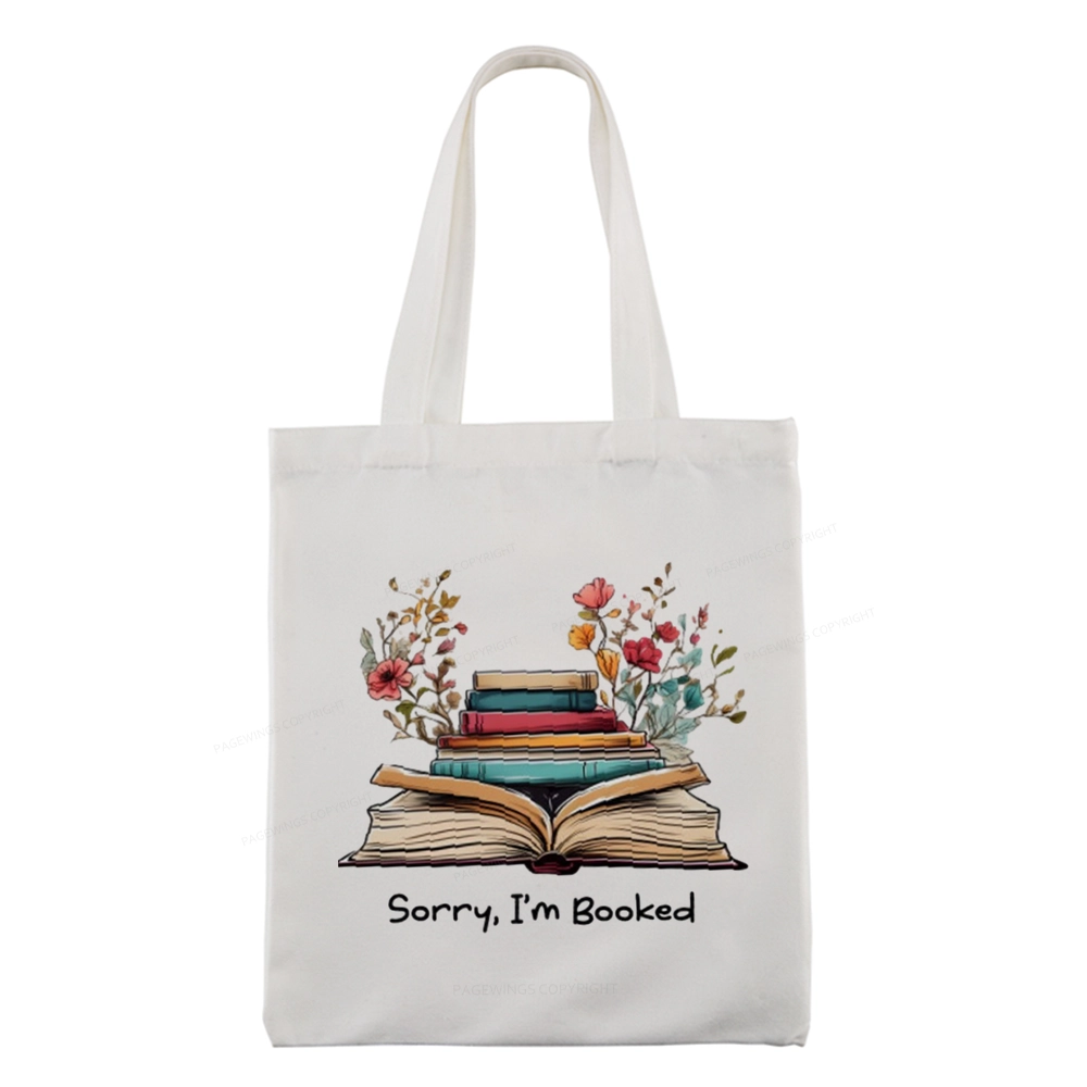 Pagewings Sorry I'm Booked Tote Bag