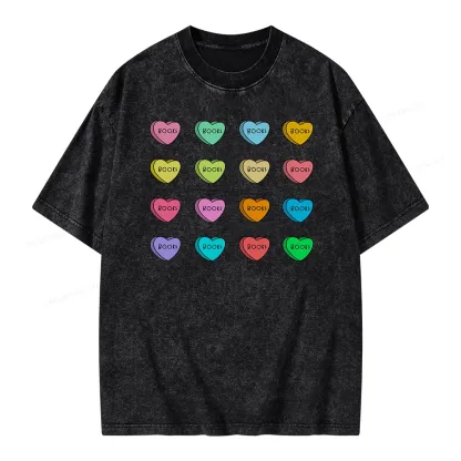 Pagewings Valentine's Day Librarian Unisex Washed T-shirt