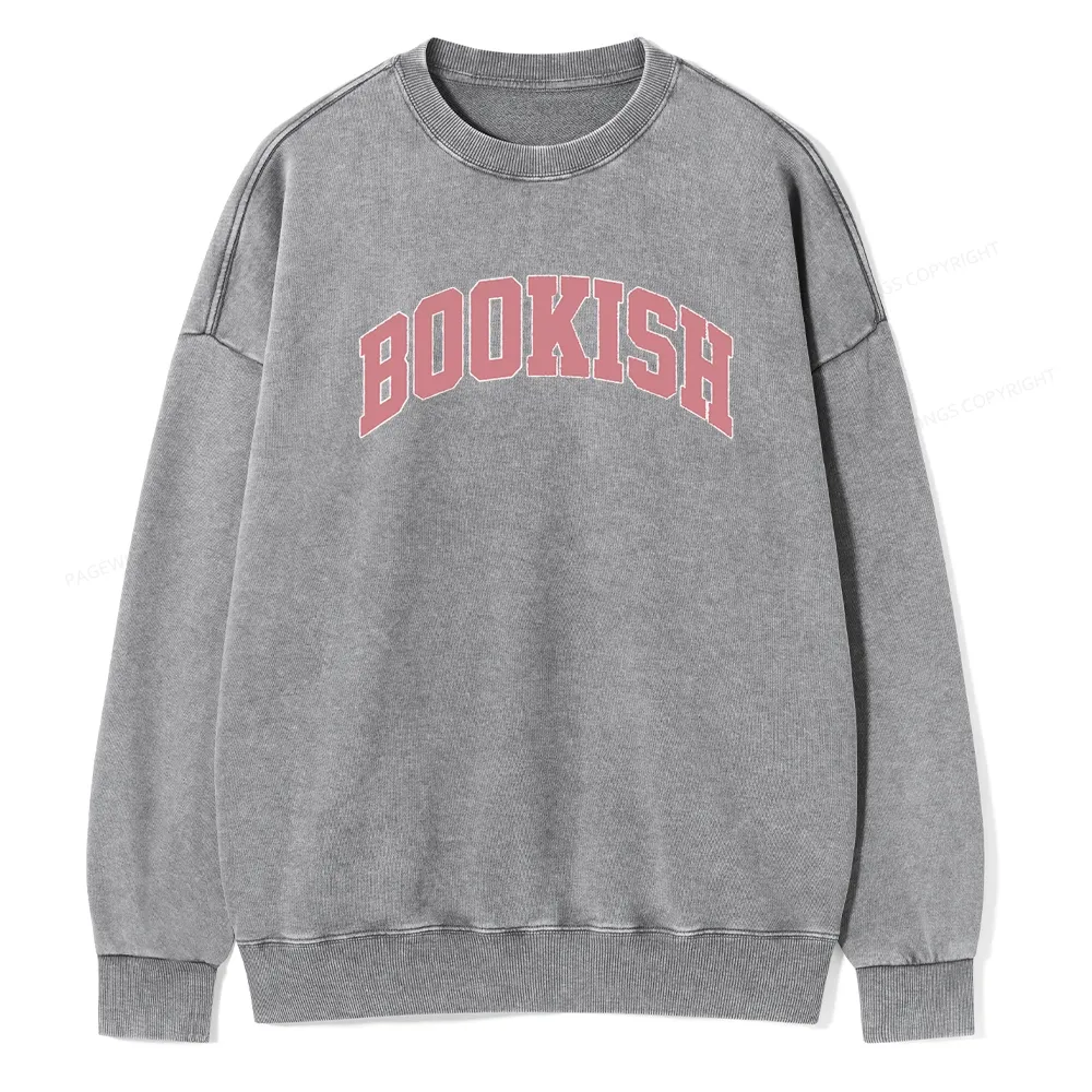 Pagewings Bookworm Bookish Style Unisex Washed Sweatshirt