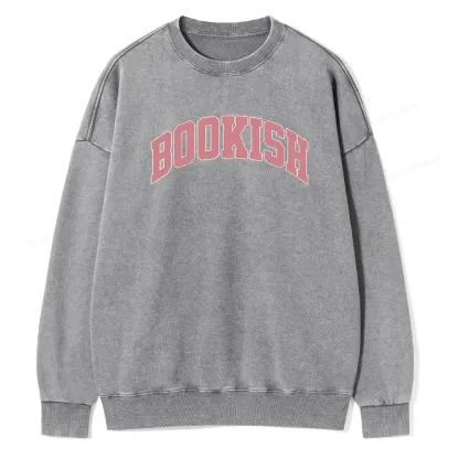 Pagewings Bookworm Bookish Style Unisex Washed Sweatshirt