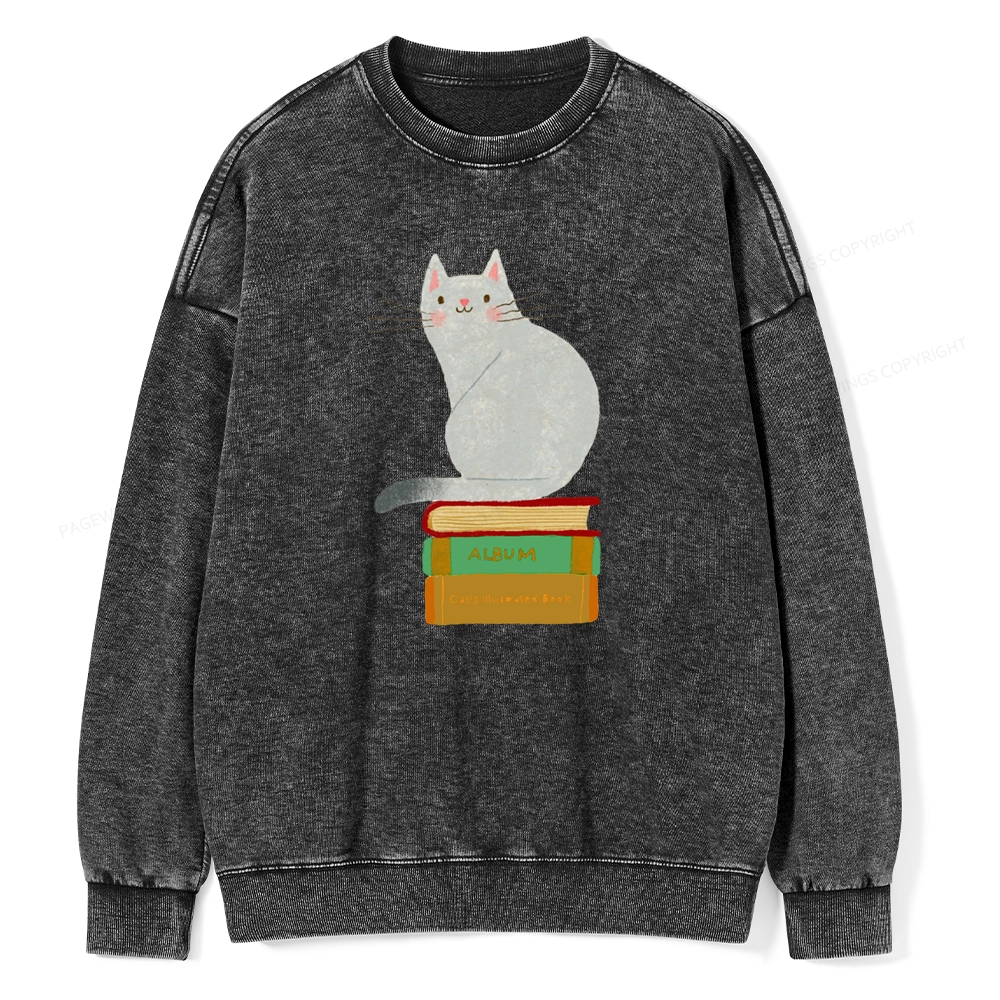 Pagewings Want To Read A Book Right Now Unisex Washed Sweatshirt