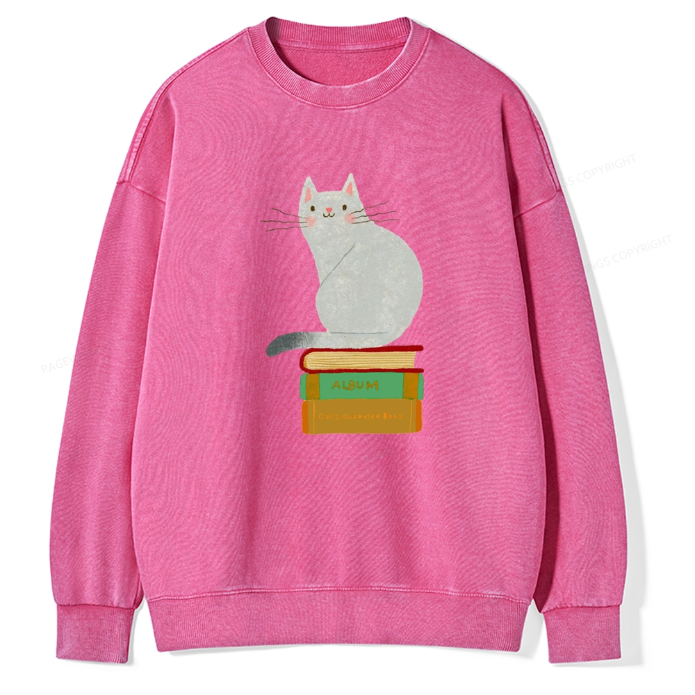Pagewings Want To Read A Book Right Now Unisex Washed Sweatshirt