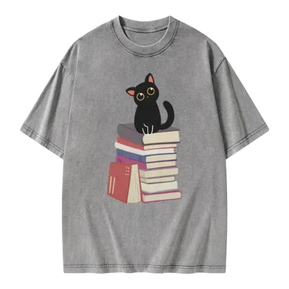 Pagewings It's A Good Day To Read Books Unisex Washed T-shirt