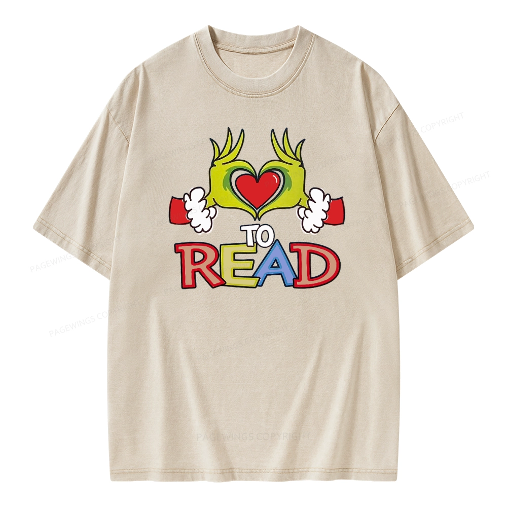 Pagewings Every Month Library Activities Unisex Washed T-shirt