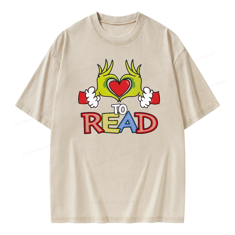 Pagewings Every Month Library Activities Unisex Washed T-shirt