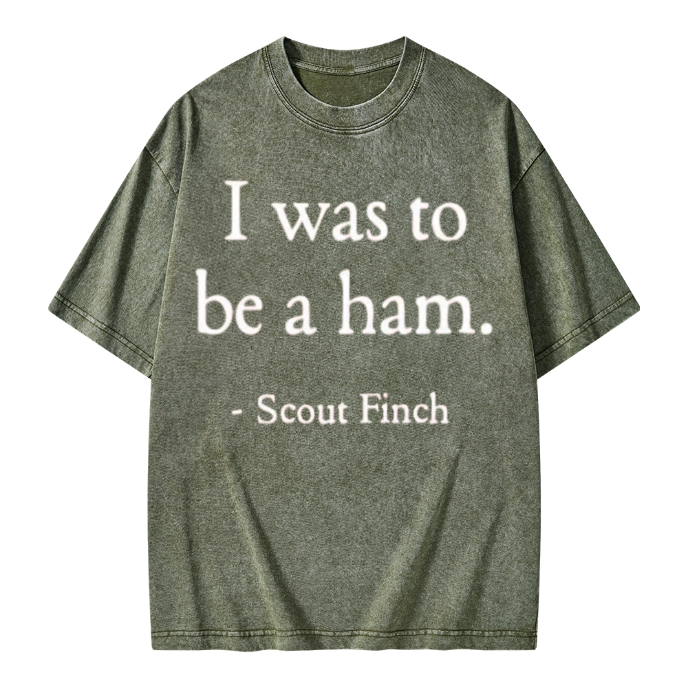Pagewings I Was To Be A Ham Unisex Washed T-shirt
