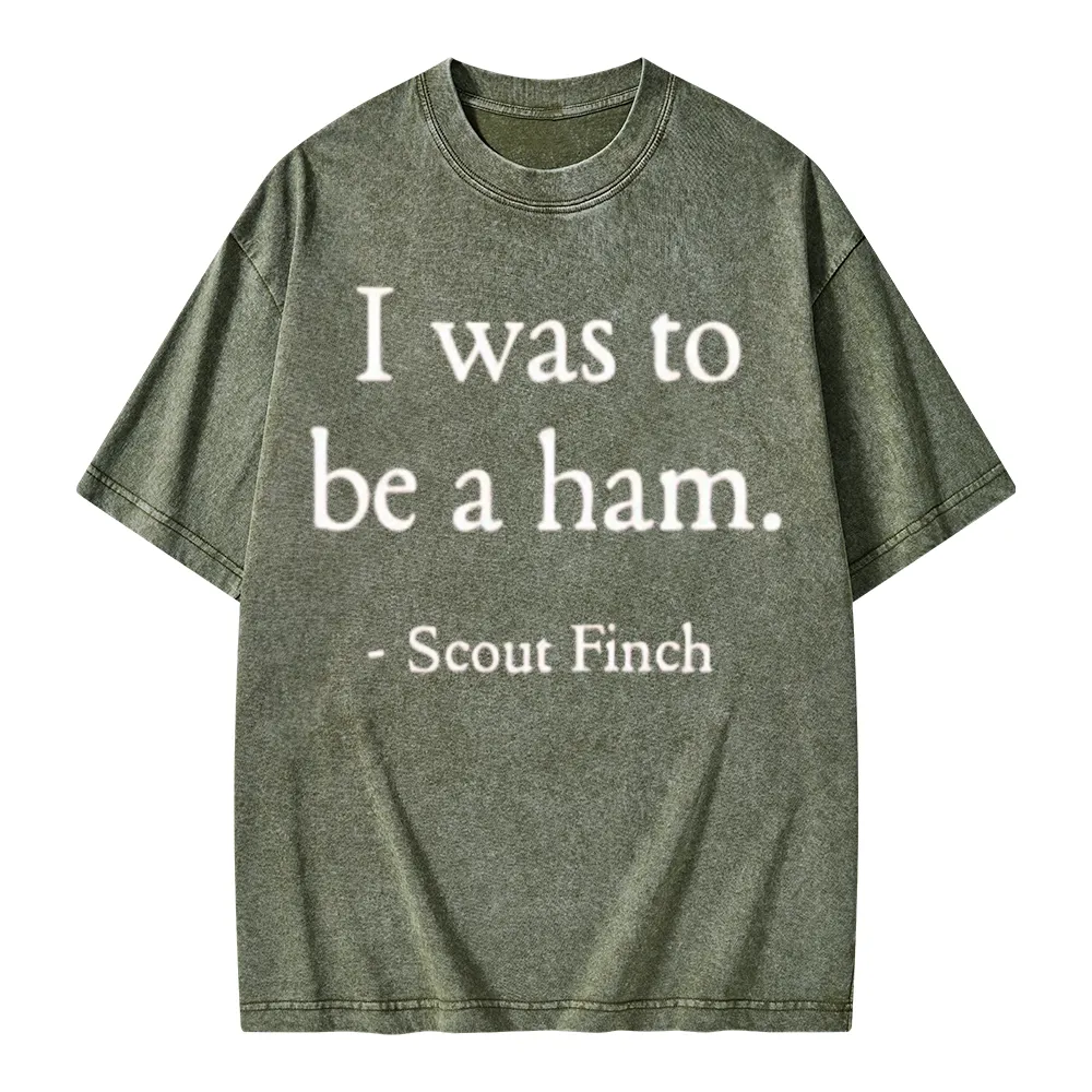 Pagewings I Was To Be A Ham Unisex Washed T-shirt