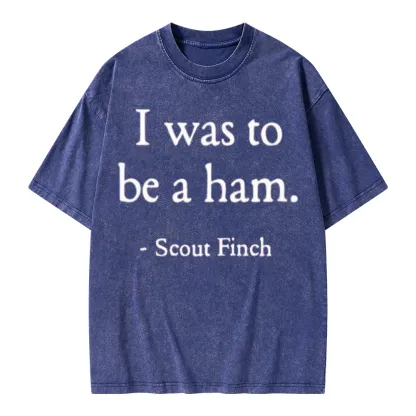 Pagewings I Was To Be A Ham Unisex Washed T-shirt