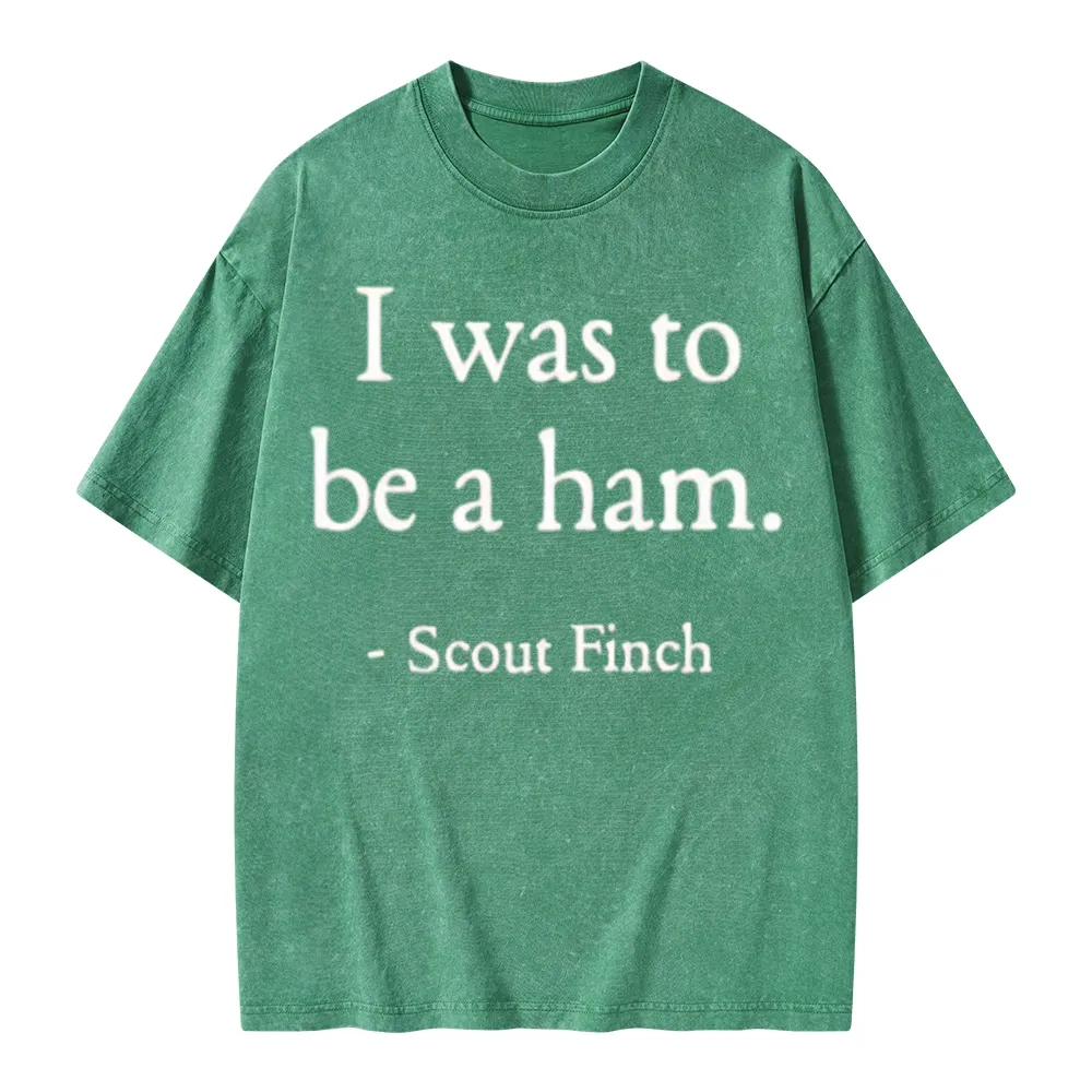 Pagewings I Was To Be A Ham Unisex Washed T-shirt