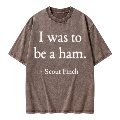 Pagewings I Was To Be A Ham Unisex Washed T-shirt