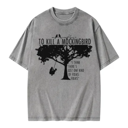 Pagewings To Kill a Mockingbird Unisex Washed T-shirt
