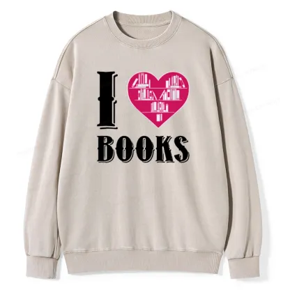 Pagewings Book T Shirts - I Love Book T Shirts T Shirts Unisex Washed Sweatshirt