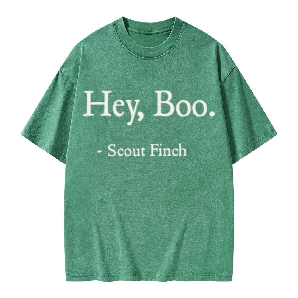 Pagewings HEY BOO Unisex Washed T-shirt
