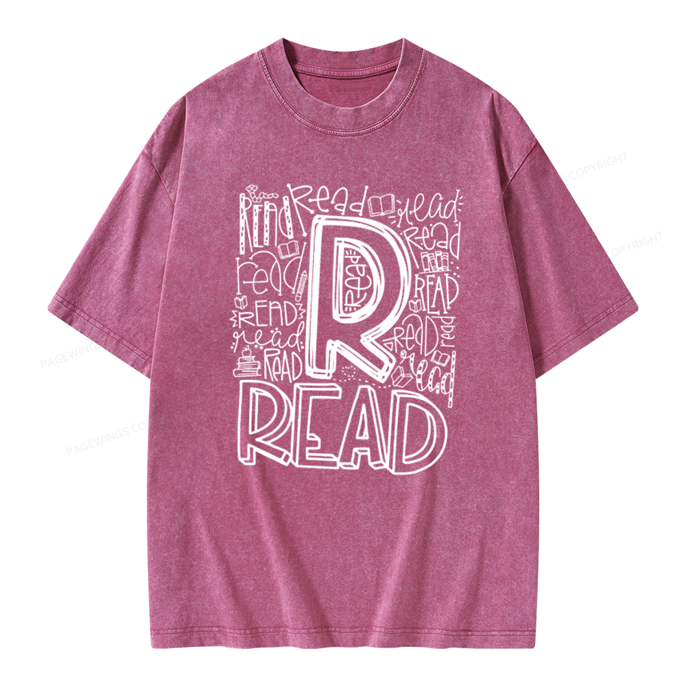 Pagewings Reading Lover Gift, Reading Shirt Unisex Washed T-shirt