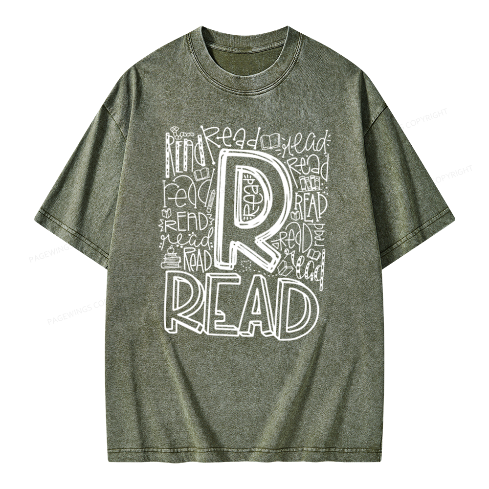 Pagewings Reading Lover Gift, Reading Shirt Unisex Washed T-shirt