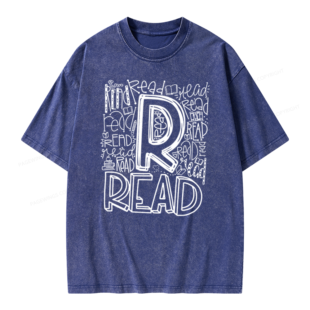 Pagewings Reading Lover Gift, Reading Shirt Unisex Washed T-shirt