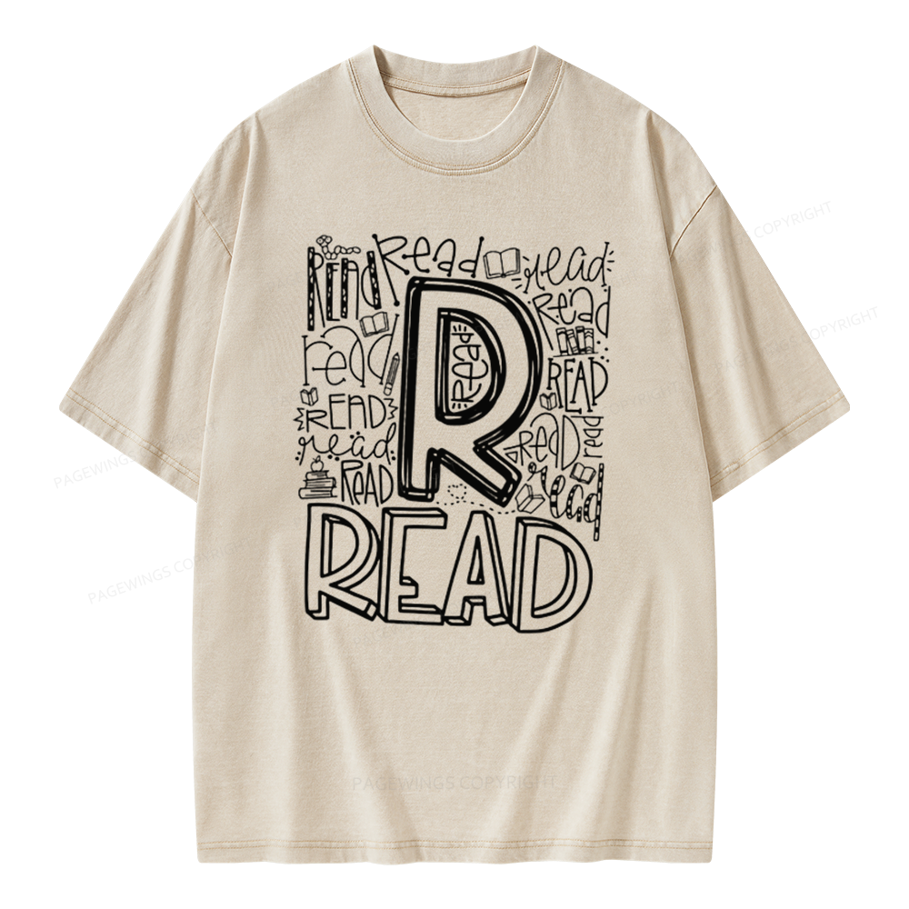 Pagewings Reading Lover Gift, Reading Shirt Unisex Washed T-shirt