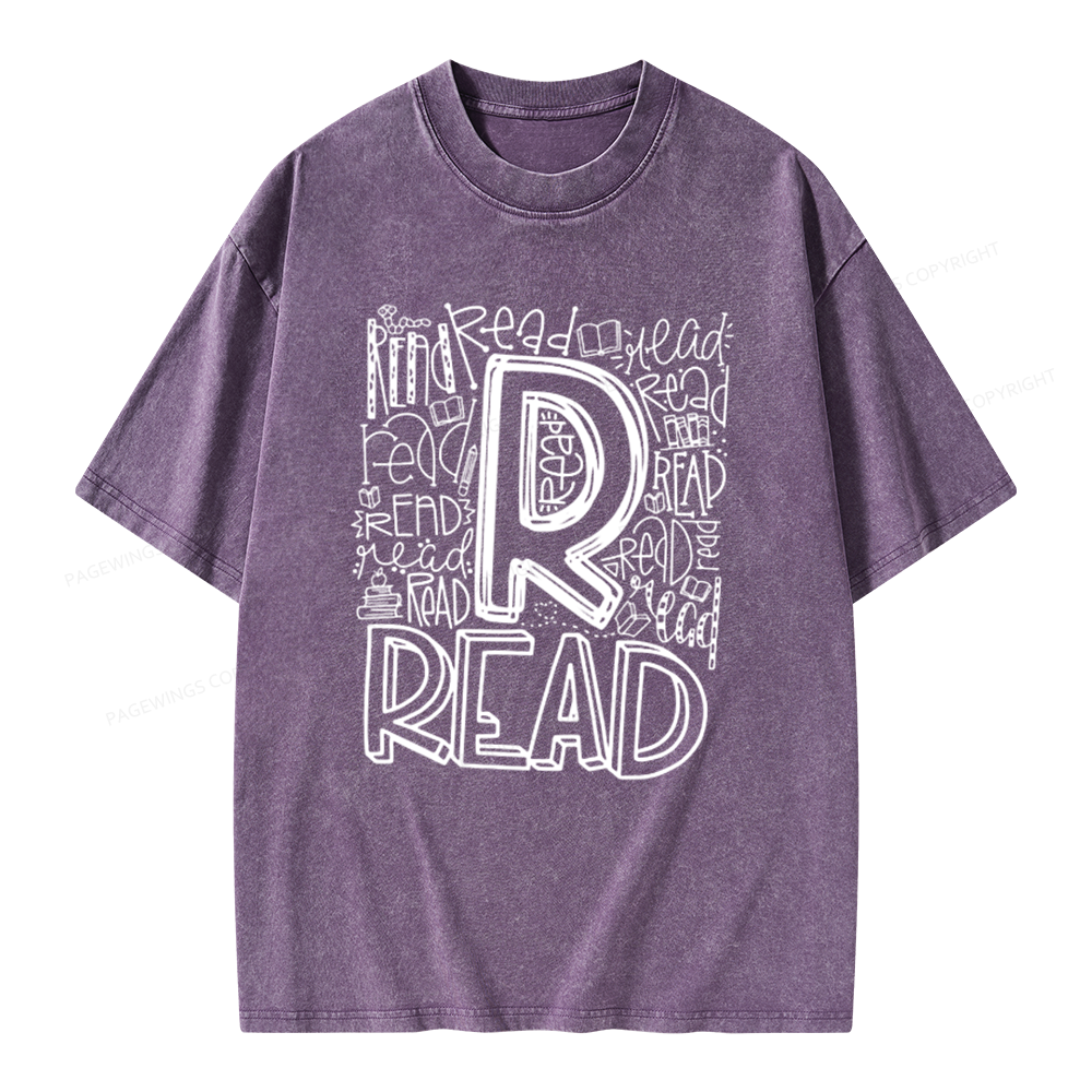 Pagewings Reading Lover Gift, Reading Shirt Unisex Washed T-shirt
