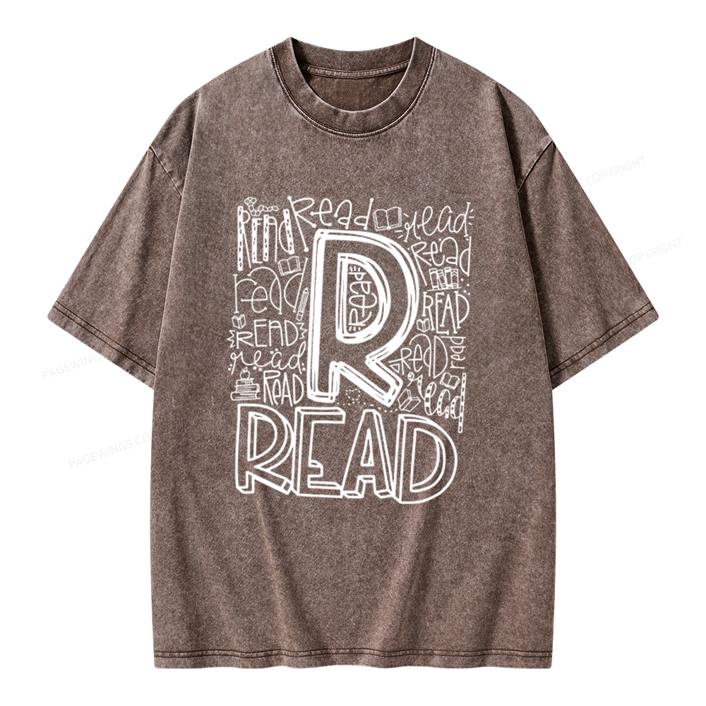 Pagewings Reading Lover Gift, Reading Shirt Unisex Washed T-shirt
