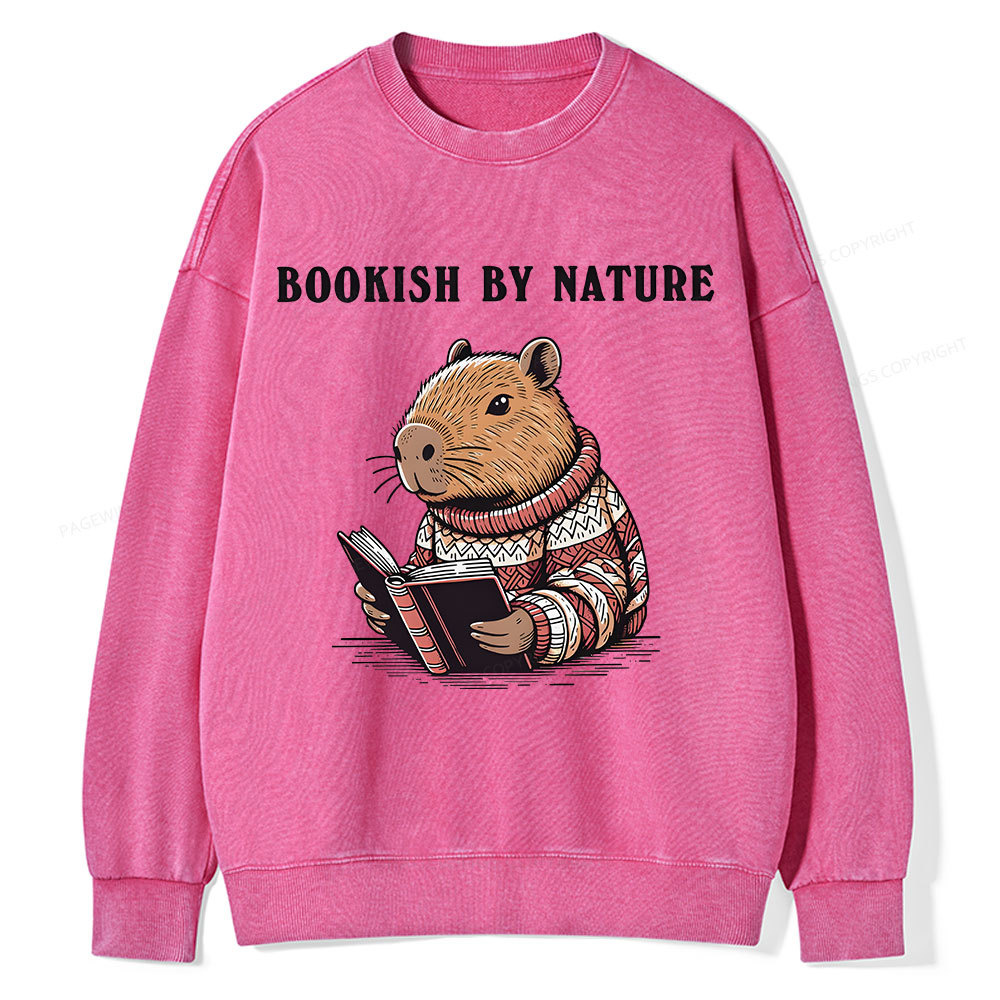 Pagewings A Book Bookish By Nature Unisex Washed Sweatshirt