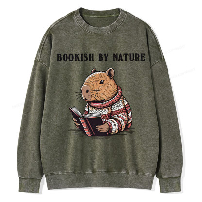 Pagewings A Book Bookish By Nature Unisex Washed Sweatshirt
