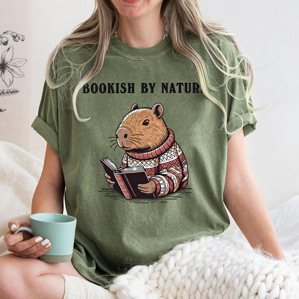 Pagewings A Book Bookish By Nature Unisex Washed T-shirt