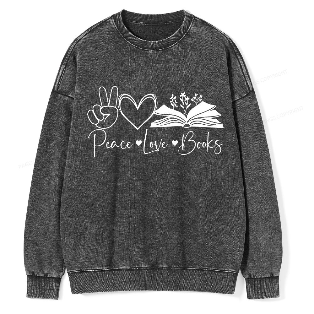 Pagewings Lucky Book Unisex Washed Sweatshirt