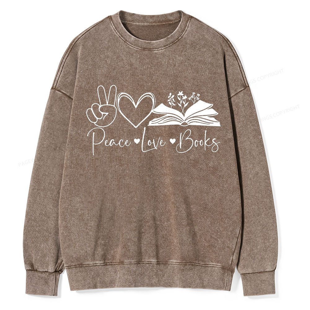 Pagewings Lucky Book Unisex Washed Sweatshirt