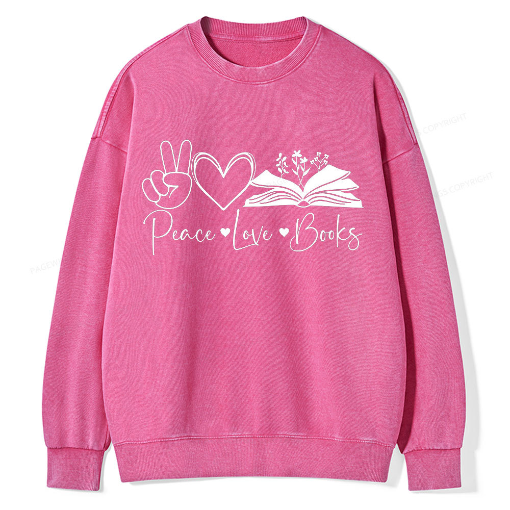 Pagewings Lucky Book Unisex Washed Sweatshirt