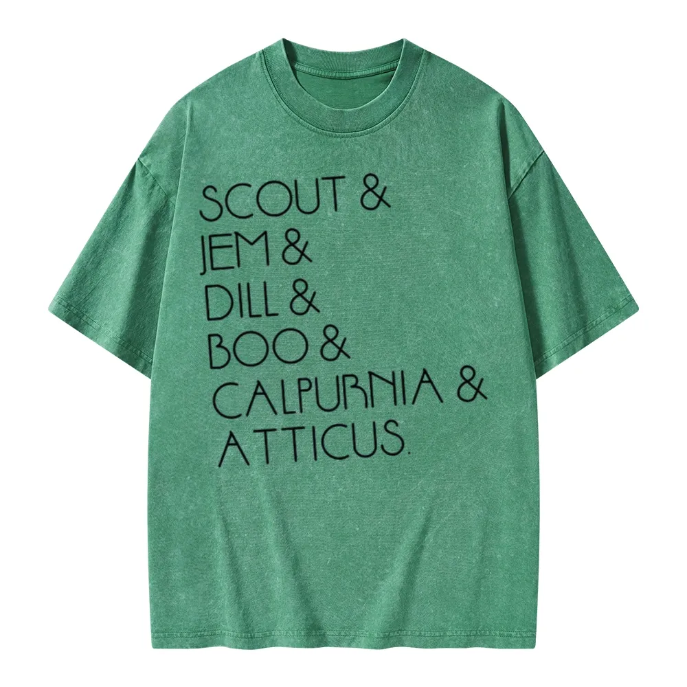 Pagewings To Kill A Mockingbird Unisex Washed T-shirt